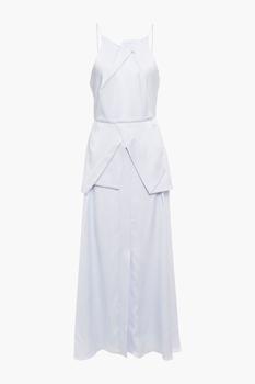 ROLAND MOURET, ROLAND MOURET | Chora hammered silk-satin peplum maxi dress商品图片 3折