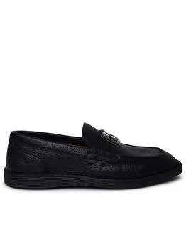 Dolce & Gabbana | Black Leather Loafers,商家Italist,价格¥5473
