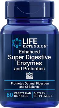 商品Life Extension Enhanced Super Digestive Enzymes and Probiotics (60 Vegetarian Capsules)图片