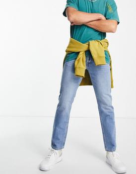 迈克达威, Jack & Jones | Jack & Jones Intelligence Mike straight fit jeans in light blue商品图片 