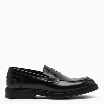 DOUCAL'S | Black leather loafers商品图片,