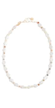 Chan Luu是什么牌子, Chan Luu | Chan Luu 18k Gold Plated Pearl and Stone Necklace商品图片 