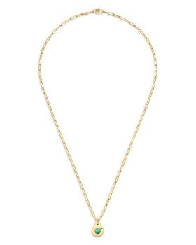 商品Dinh Van | 18K Yellow Gold Menottes Chrysoprase Pendant Necklace, 17.7",商家Bloomingdale's,价格¥16270图片