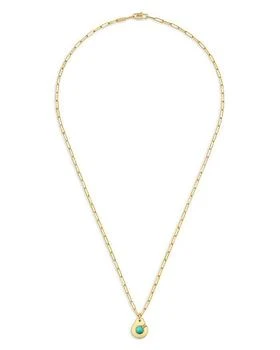 Dinh Van | 18K Yellow Gold Menottes Chrysoprase Pendant Necklace, 17.7",商家Bloomingdale's,价格¥17625