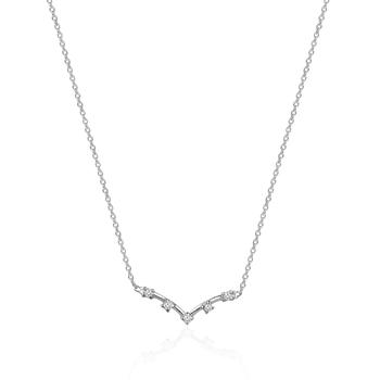商品The Alkemistry | Kismet by milka 14ct white gold lightbeam curved necklace,商家Harvey Nichols,价格¥4369图片