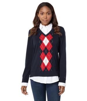 Tommy Hilfiger | Argyle Twofer Sweater商品图片,独家减免邮费