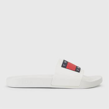 推荐Tommy Jeans Men's Flag Pool Slide Sandals - Ecru商品