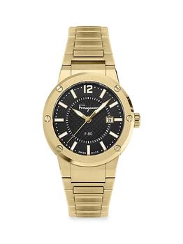 菲拉格慕手表, Salvatore Ferragamo | F-80 Yellow Gold Bracelet Watch商品图片 3.7折