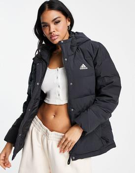 Adidas | adidas Outdoor Helionic hooded jacket in black商品图片,6.9折