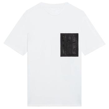 Neil Barrett | Neil Barrett Men's Minimalist Jersey Nylon Pocket T-Shirt White商品图片,8.3折, 满$175享9折, 满折