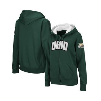 Colosseum | Women's Stadium Athletic Green Ohio Bobcats Arched Name Full-Zip Hoodie商品图片,7.5折