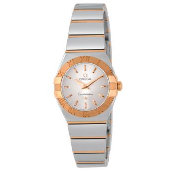 推荐Omega Constellation 18K Rose Gold And Stainless Steel Quartz Women's Watch 123.20.24.60.02.003商品