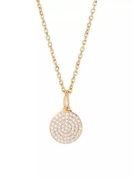 brook & york | Adeline Charm 14K-Gold Vermeil & White Topaz Pendant Necklace,商家Saks Fifth Avenue,价格¥826