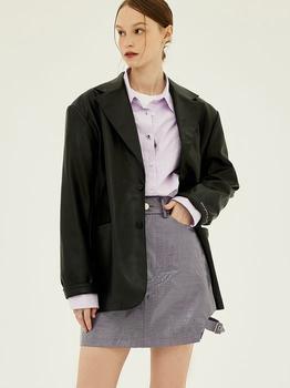 商品DIAMOND LAYLA | Essential Blazer Leather Jacket J23 _ Black,商家W Concept,价格¥966图片