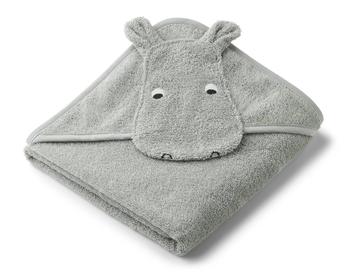 商品Liewood Albert Baby Hooded Towel - Hippo Dove Blue图片
