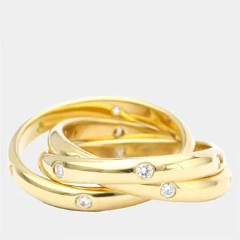 推荐Cartier Vintage Trinity Constellation 18K Yellow Gold Diamond Ring EU 51商品