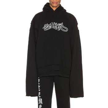 Vetements | VETEMENTS 男士黑色印花棉质连帽卫衣 SS20TR184-BLACK商品图片,独家减免邮费