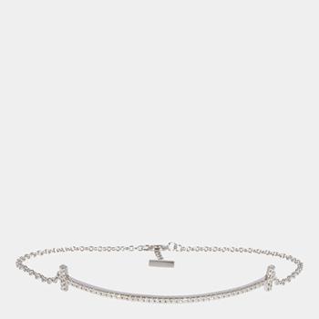 推荐Tiffany & Co. T Smile Bracelet in 18k White Gold 0.12 CTW商品
