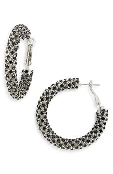 Nordstrom | Crystal Pavé Hoop Earrings,商家Nordstrom Rack,价格¥72