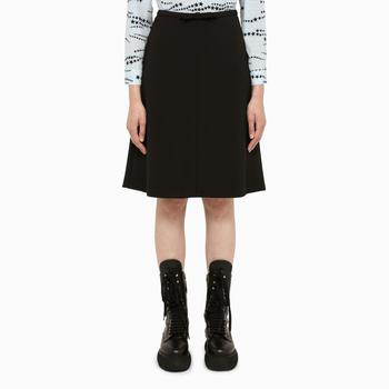 RED Valentino | Black flared skirt with bow商品图片,