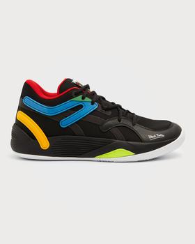 推荐Men's Blaze Court Black Fives Mesh & Leather Sneakers商品