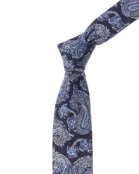 Hugo Boss | BOSS Hugo Boss Open Blue Fantasy Wool-Blend Tie,商家Premium Outlets,价格¥488