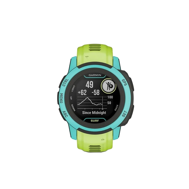 Garmin | GARMIN 男女同款蓝色树脂表盘石英机芯绿色硅胶表带混合链接智能手表45MM,商家VP FRANCE,价格¥2926