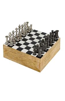 商品SONOMA SAGE HOME | WILLOW ROW Mango Wood and Aluminum Traditional Chess Set,商家Nordstrom Rack,价格¥738图片