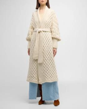 推荐Julie Handmade Chunky-Knit Cashmere Coat商品