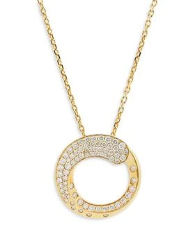 Crivelli | 18K Yellow Gold Like Diamond Pavé Circle Pendant Necklace, 14-16" - Exclusive, Italy Campaign,商家Bloomingdale's,价格¥49348