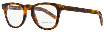 推荐Ermenegildo Zegna Men's Rectangular Eyeglasses EZ5137 052 Havana 49mm商品
