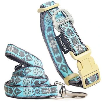 Touchdog | Touchdog 'Shape Patterned' Tough Stitched Embroidered Collar and Leash,商家Premium Outlets,价格¥96