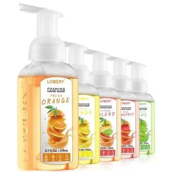 Lovery | Hand Foaming Soap in Citrus Blend, Lemon, Orange, Lime, Pink Grapefruit, Moisturizing Hand Soap - Hand Wash Set, 5 Piece,商家Macy's,价格¥335