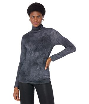 MAJESTIC FILATURES, MAJESTIC FILATURES | Soft Touch Python Print Long Sleeve Turtleneck商品图片 
