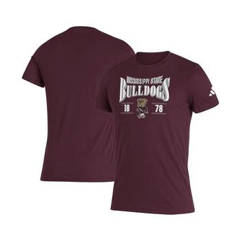 Adidas | Men's Maroon Mississippi State Bulldogs Along The Shadow Tri-Blend T-shirt 