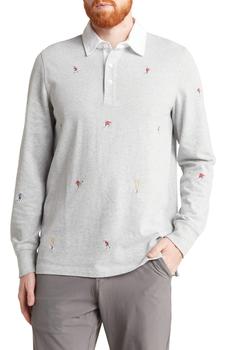 布克兄弟 polo, Brooks Brothers | Long Sleeve Embroidered Football Rugby Polo商品图片 6.4折
