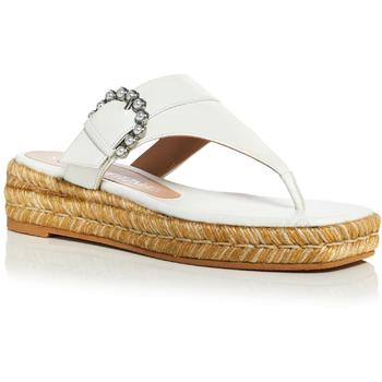 Stuart Weitzman | Stuart Weitzman Womens Pearl Wedge Embellished Thong Sandals商品图片,6.5折