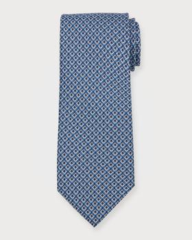 商品Salvatore Ferragamo | Men's Gancio Print Silk Tie,商家Neiman Marcus,价格¥1520图片