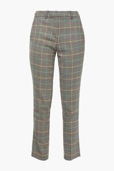 ba&sh | Gino Prince of Wales checked woven slim-leg pants商品图片,2.9折