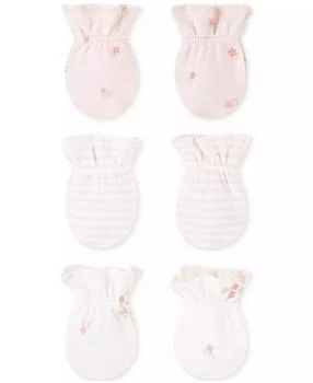 Huggies | Baby Girls 3-Pack Cotton Printed Elasticized Mittens,商家Macy's,价格¥58