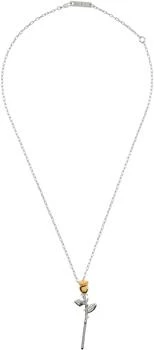 Ambush | Silver & Gold Rose Charm Necklace,商家SSENSE,价格¥1303