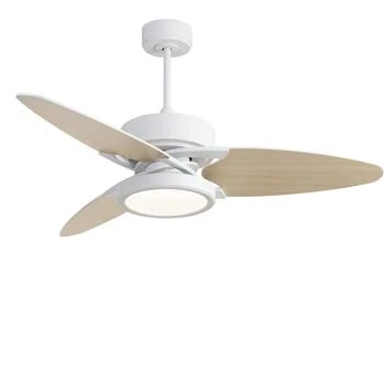 Simplie Fun | 52 In Light wood Ceiling Fan Lighting,商家Premium Outlets,价格¥2365