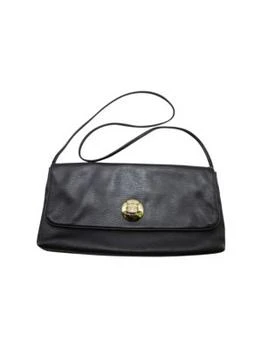 [二手商品] Vivienne Westwood | Vivienne Westwood Logo Detail Shoulder Bag In Black Leather 