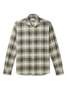 推荐Hartford Paul Flannel Shirt in Green & Natural商品