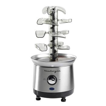 商品Nostalgia | 2 Pound Stainless Steel Cascading Fondue Fountain Chocolate, BBQ Sauce, Ranch, Nacho Cheese, Buffalo Sauce,商家Macy's,价格¥884图片