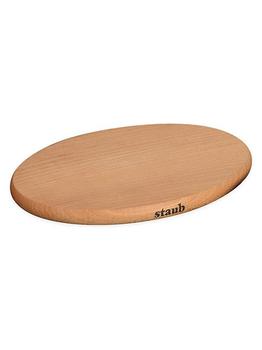 商品Staub | 8.25-Inch Oval Magnetic Wood Trivet,商家Saks Fifth Avenue,价格¥254图片