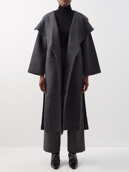 推荐Signature shawl-lapel wool-blend coat商品