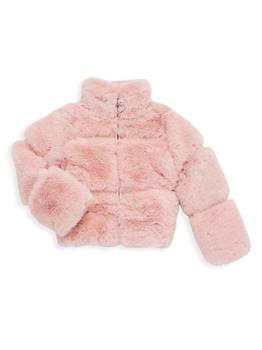商品Little Girl's Faux Fur Puffer Jacket图片