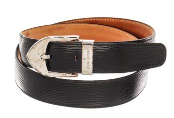 lv皮带, [二手商品] Louis Vuitton | Louis Vuitton Black Silver Epi Leather Belt商品图片 5折