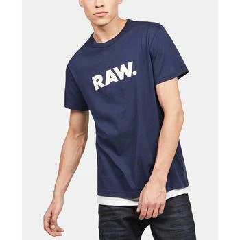 推荐Men's Holorn RAW Graphic Logo Crewneck T-Shirt商品